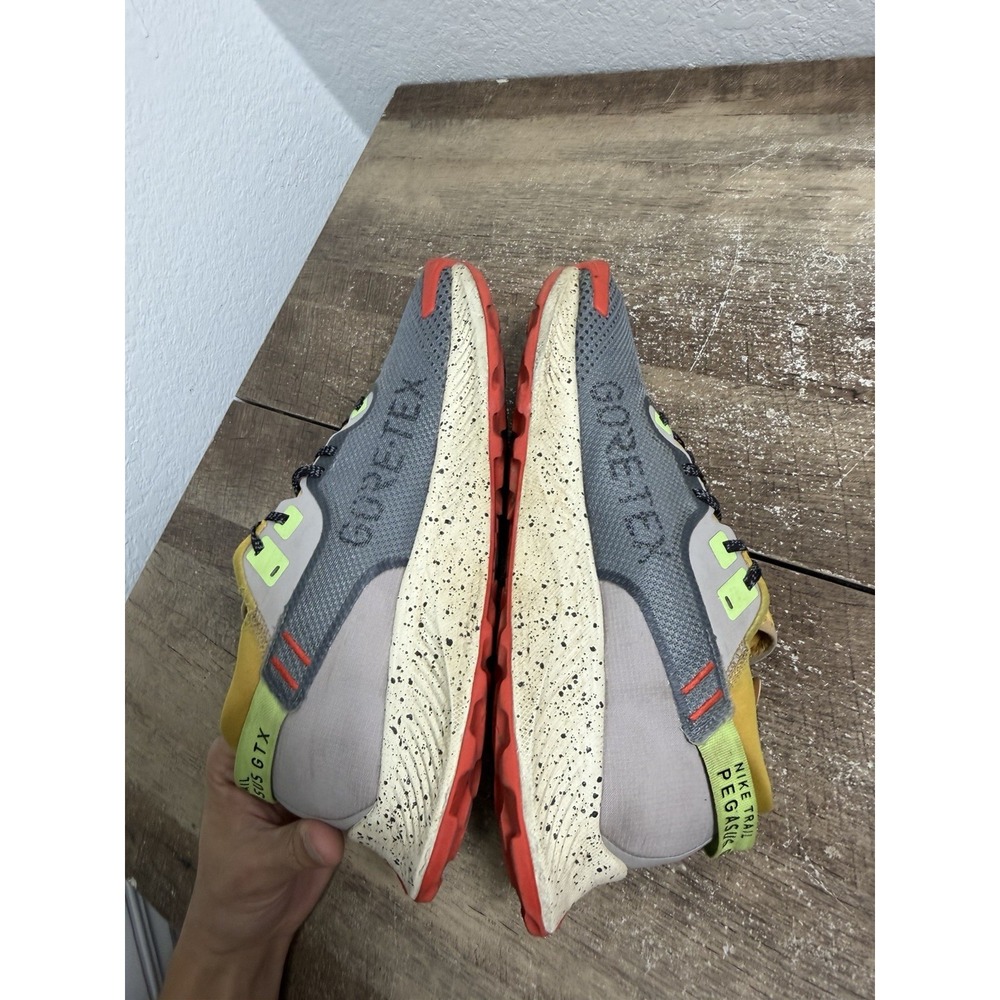 Nike Pegasus Trail 2 GTX Waterproof Mens Size 10.5 Running Shoes Gray Sneakers - Picture 5 of 9